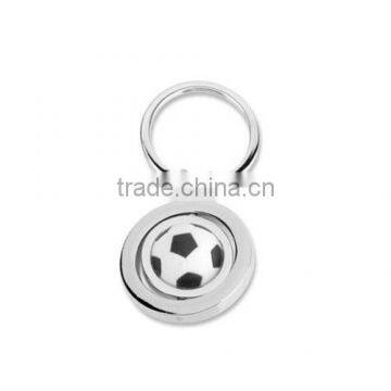 fashion lovely mini football design charm keychain, stainless steel charm keychain