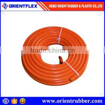 Soft 1/2" orange color lpg gas hose PVC gas hose