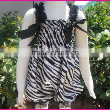 KP-ZZ028 Newborn black white stripe zebra baby cotton romper 2015