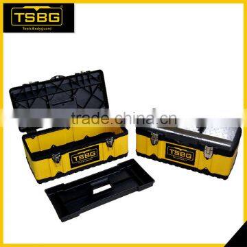 Plastic heavy duty trolley tool case box , metal tool box