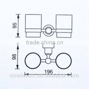 Double Solid Brass Antique Bronze Tumbler Holder,Bathroom Hardware Product,Bathroom Accessories photo-2