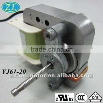 Fan motor Blower motor Ac motor Shaded Pole Motor YJ61-20:120V,60HZ,2200-2600rpm,<43dB,5000hrs life UL/CE/VDE/CCC/CUL