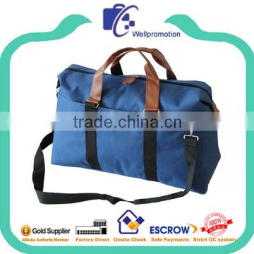 Customized design sports gym bag leather canvas duffle bag