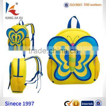 2015 NEW Design cute kids butterfly backpack for kindergarden