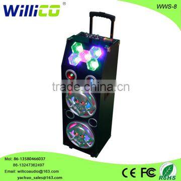 speaker portable rechargeable 15 inch dj trolley speakers