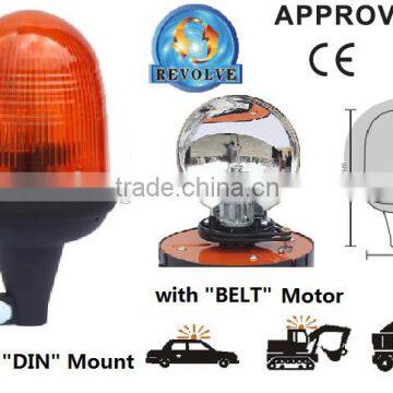 E-MARK Revolving Halogen Warning Light, ECE MARK Rotating Halogen Warning Beacon(SR-BL-501R-9) Flexible Europe DIN Mount Pole