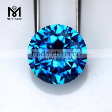 Jewellery Faceted Round 12.0mm Blue Topaz Loose CZ Fire Polished Bead