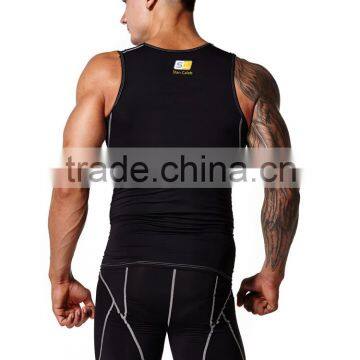 Custom Men's Compression Vest Fitness Tights Bodybuilding Tights Keeping Fit Tights Gym Tights Slim Fitting Spandex Underwear photo-5