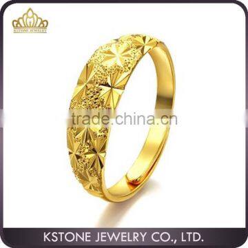 KSTONE High Quality Material Cooper Plating Latest Gold Wedding Ring