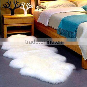 Hot Selling 100% wool sheared Plush sheep fur skin rugs Merino Fur blanket 110*65cm