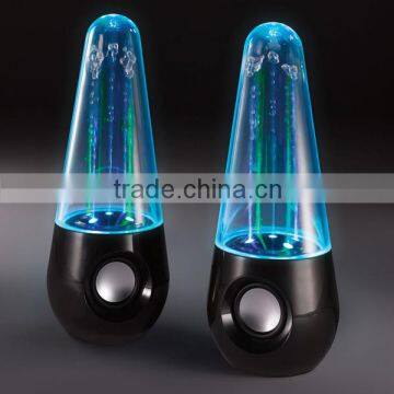 Portable Stereo Wireless Bluetooth Dancing Water Tower Speaker with Led lights