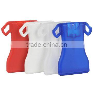 T-shirt shaped pp plastic credit card bottle