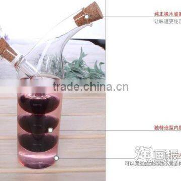 decorative glass oil and vinegar bottle