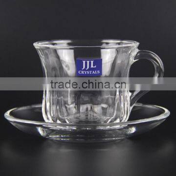 JJL CRYSTAL MUG JJL-2402-1 & 7012 TEA CUP SET COFFEE CUP MILK TEA DRINKING GLASS WATER TUMBLER HIGH QUALITY LEAD FREE HOT SALE