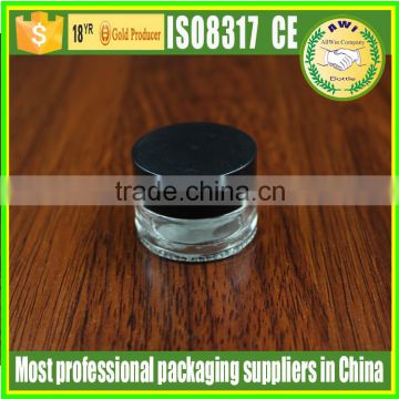 10 gram clear glass cream jar for face