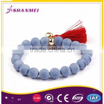 Tested Large Supplier Delicate Matte Synthesis Lapis Lazuli Custom Charm Beaded Bracelet photo-3