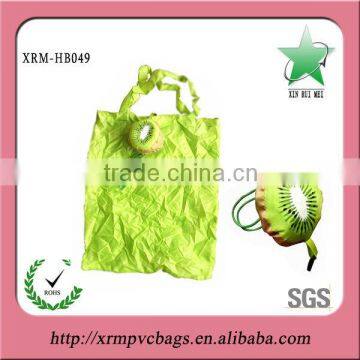 Kiwi fruit polyester folded shopping bag