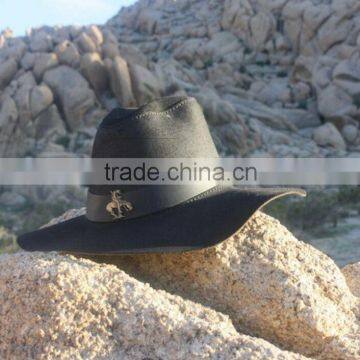 NEW GOLORIOUS DESIGN BLACK GENUINE LEATHER TOP HAT