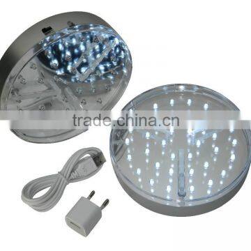 Wedding/party Decoration Led Rechargeable Glass Decoation Light Base 6 Inch Under Vase Light