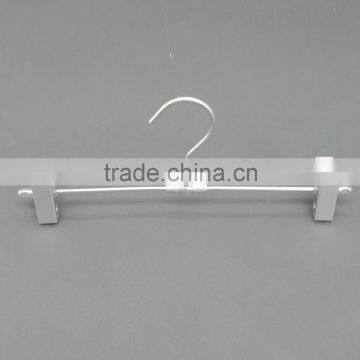 light weight metal pants hanger with clips,mental clips hanger