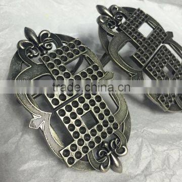 Professional galvanized alloy plating U-shaped belt buckle belt buckle head of high-grade gold metal plating