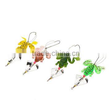 4Pcs 6.5g 11.5cm Frog Shape Soft Fishing Lures Single Fishhook Sequin Baits photo-4