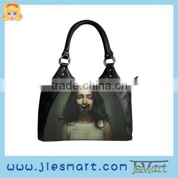 JSMART digital printing lady handbag sublimation custom printed handbag