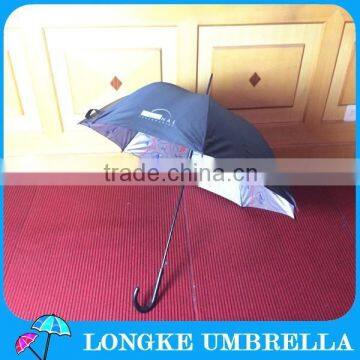 24"doubel Layer Custom Design Straight Map Umbrella,8K,auto Open