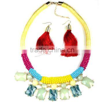 Colorful Necklace And Earrings Set Top Selling Gold Jewellery Designs Photos photo-5