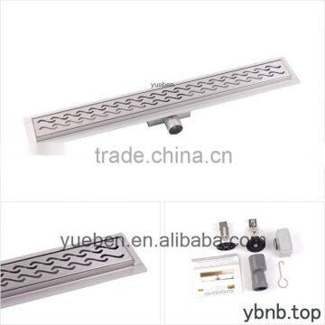 Stainless steel linear shower drain grate