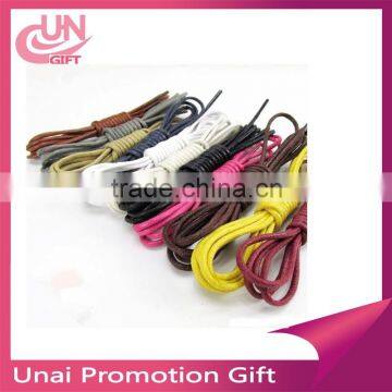 High-grade cotton lace round fine waterproof waxing tooling boots shoes leather shoes laces black blue dress business