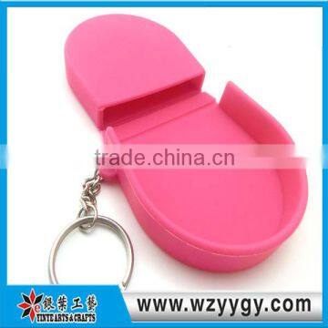 costom rubber silicone purse with keychain