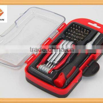 26pcs Ratchet Screwdriver Bit & Folding Hex Ball Set