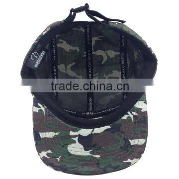 Custom Embroidered Patch Flat Brim Army Running Cap With Two Metal Eyelets photo-5