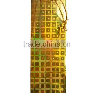 gold wine bag with holofilm lamiantion