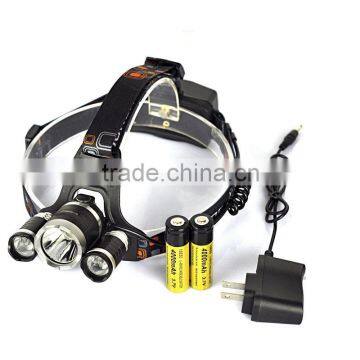 Hot sale aluminum XML rechargeable zoom 30W LED headlamp 3000lm water resistant T6 headlight for camping hiking hunting