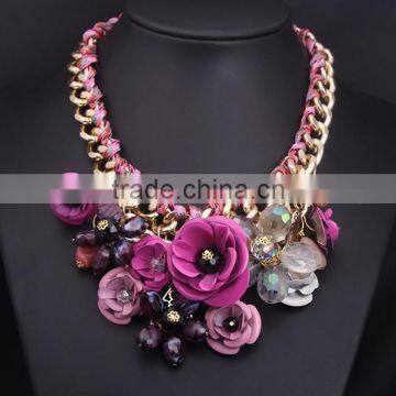 New Luxury Flower Choker Collar Vintage Pendant Statement Necklace Women Necklaces & Pendants Fashion Necklaces for Women 2014