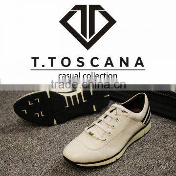 2016 Cheap Genuine Leather Stripe White High Heel Sport Casual Shoes photo-5