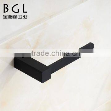 Square design Zinc alloy accessories for bathroom Wall mounted Black Toilet spare paper holder