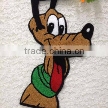 custom high quality cartoon character Pluto embroidery chenille patches