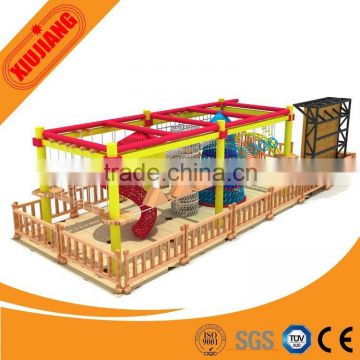 Children Indoor High Adventure Play Equipment Rope Course For Shopping Mall