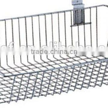 Functional chrome wholesale metal large slatwall basket G42