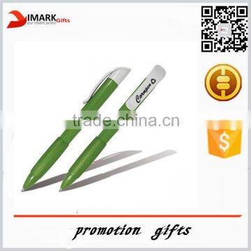 advertising promotion ball pen with vivid colors plastic pen with logo clip