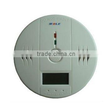 Independent or Network selectable CO detector alarm with LCD display