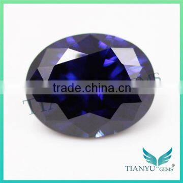 Wholesale Synthetic Colored Stones #34 blue Oval Cut Sapphire Lab Creat Corundum gemstone price