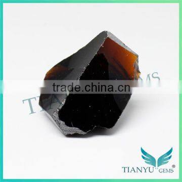 Raw Material Supplier Nanosital Caramel Color Gems Rough Uncut Stone For Fashion Jewelry