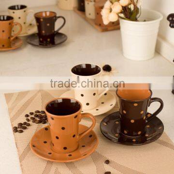 HOT SALE STONEWARE TEA CUP WITH SAUCER