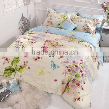 Microfiber 100% Polyester Fabric Brushed Fabric With Floral Printing for Bedsheet Home Textile