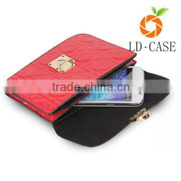 Newest Unique Design Men's Mobile Phone Leather Case Card Pocket Hipster