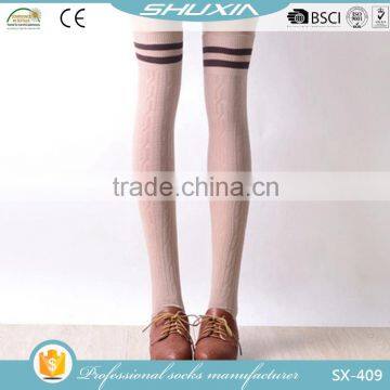 SX-409 Cheap Knee High Socks Young Woman Cute Teen Girl Cartoon Tube Socks Japanese Style Nylon and Silk Foot Sexy Stockings photo-6